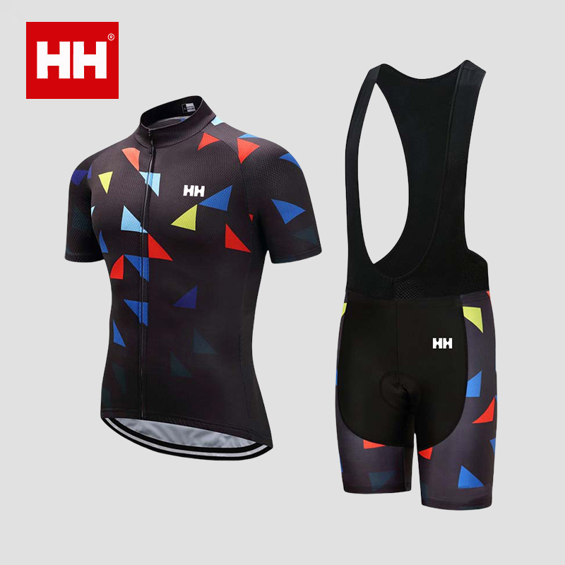 官方正品HH骑行服短背带套装山地公路车服夏季短袖自行车背带短裤