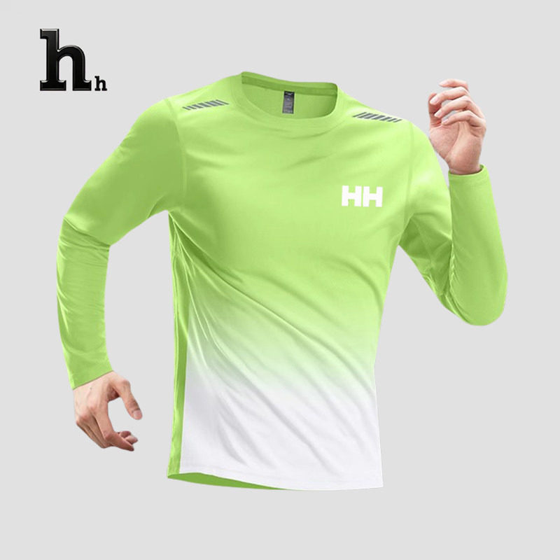 正品HH速干衣长袖男紧身衣跑步训练运动上衣登山健身衣服打底