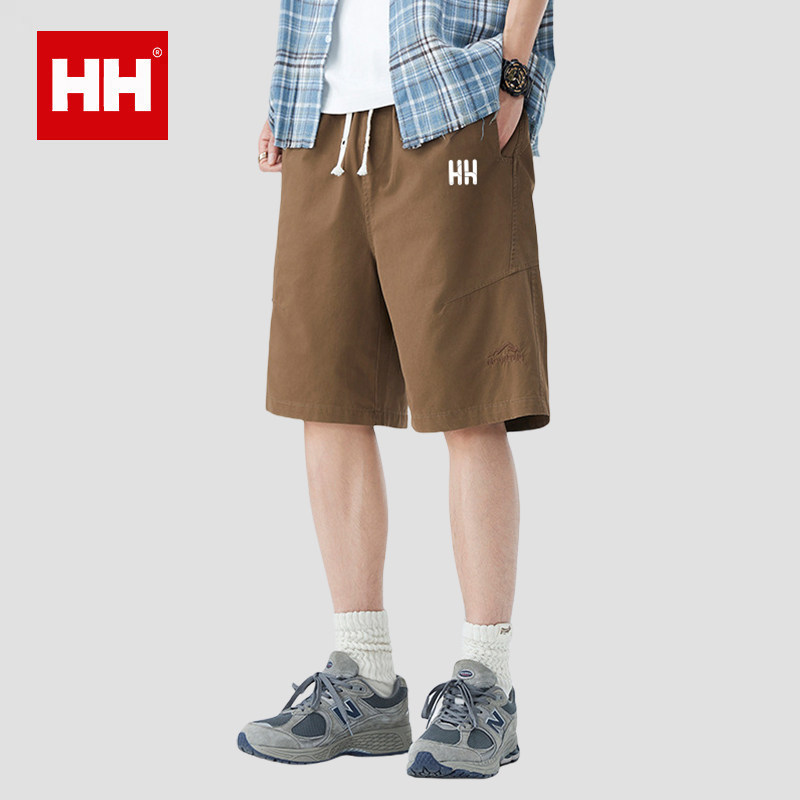 官方正品HH直筒宽松纯色纯棉百搭休闲短裤男韩版潮流五分裤夏薄款,男装,短裤,淘宝优惠券,粉丝福利购,淘宝优惠卷