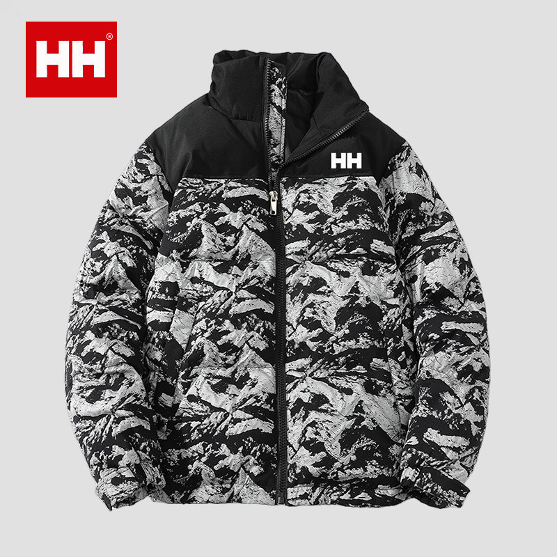 官方正品HH羽绒服男女冬季新款轻薄短款棉服大码高充绒量情侣棉袄