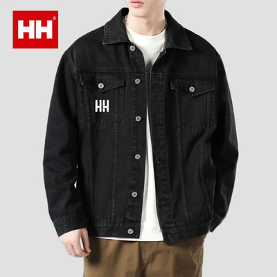 官方正品HH纯棉牛仔外套男春秋款2025新款修身男装工装夹克潮流