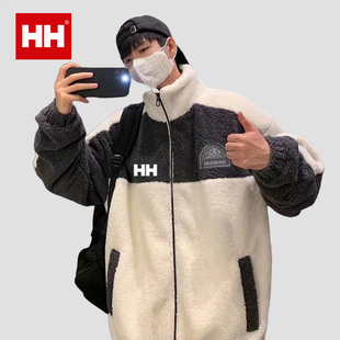 外套加絨加厚棉襖新款 官方正品 羊羔絨毛棉衣男士 冬裝 HH秋冬季 棉服
