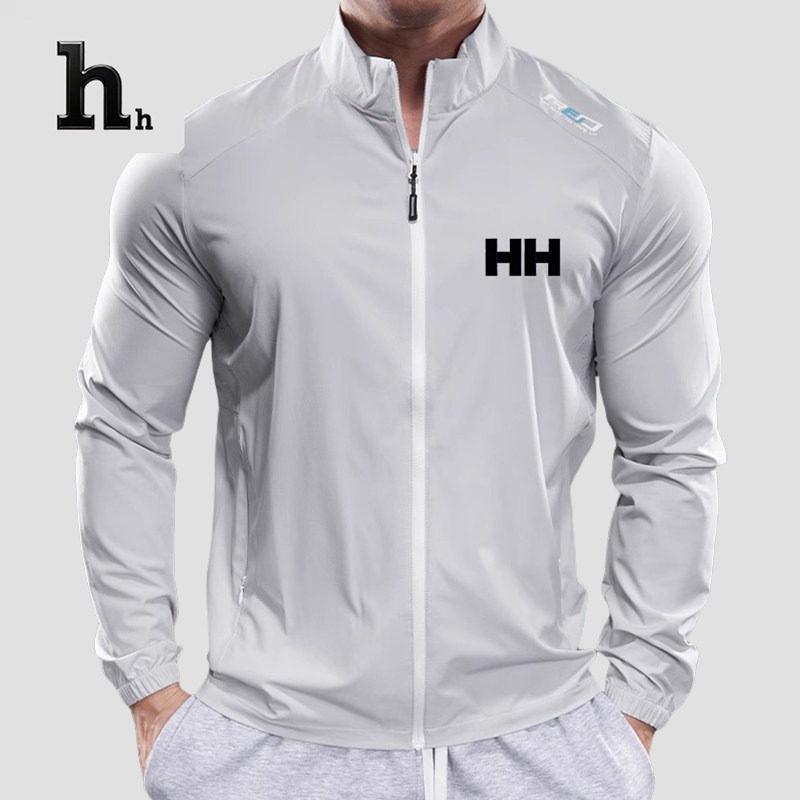 正品HH运动健身房外套夹克专用长袖速干紧身衣跑步训练服秋冬