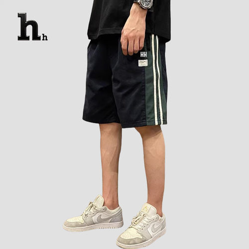 正品HH夏季薄款运动短裤男士宽松速干直筒沙滩休闲工装五分裤