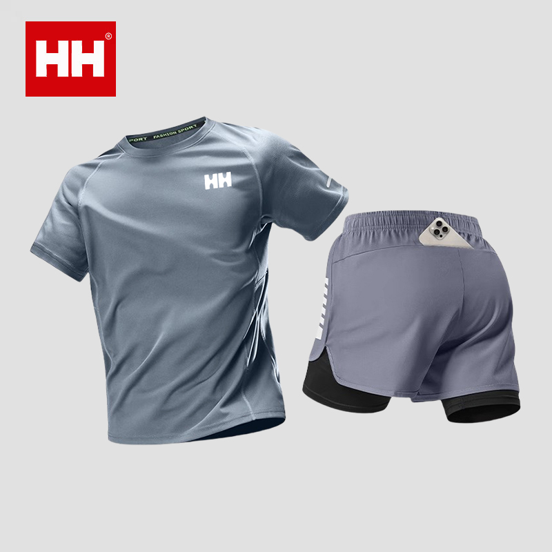 官方正品HH公路车骑行服夏季速干自行车短袖套装跑步健身上衣短裤