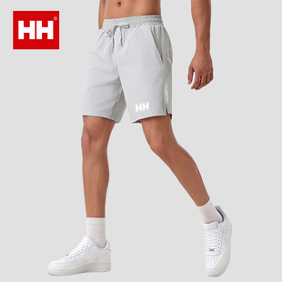 官方正品HH25夏男款梭织短裤宽松休闲四分裤复古抽绳直筒运动裤子