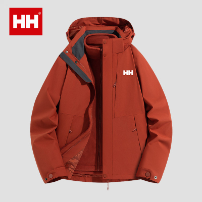 官方正品HH冲锋衣三合一男女加绒加厚户外登山防风防雨保暖外套冬