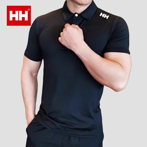 正品HH25夏男款基础商务休闲风凉感速干短袖上衣防晒POLO衫