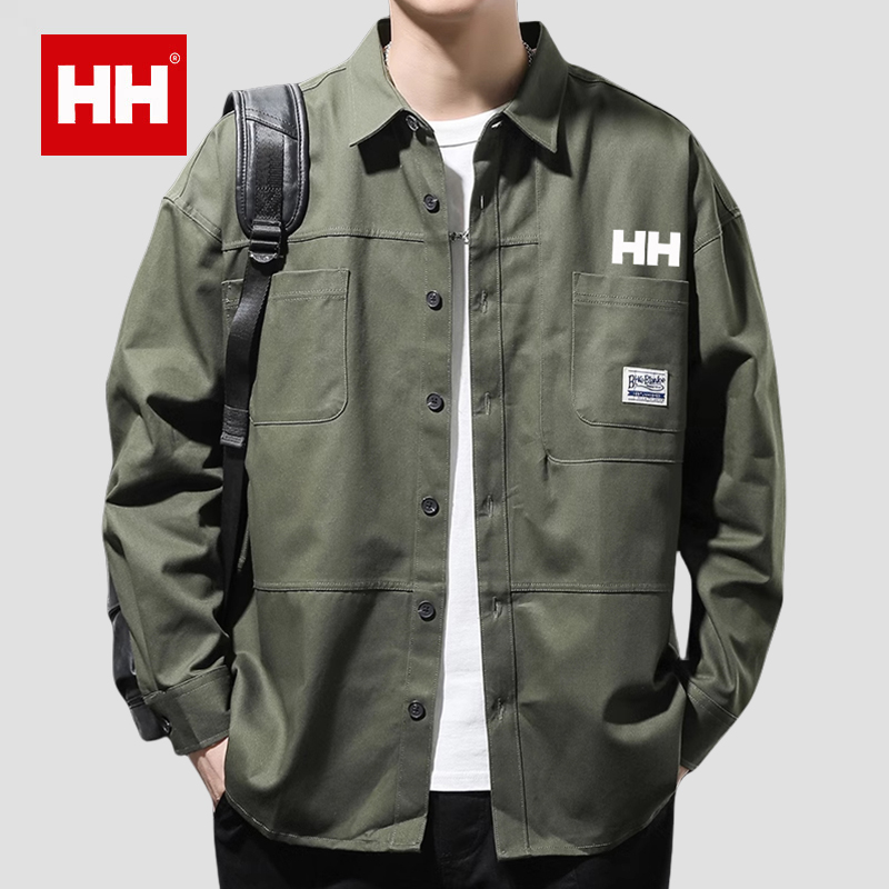 官方正品HH衬衫外套男女宽松休闲纯棉秋冬工装简约耐磨薄款夹克