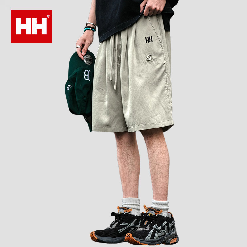 正品HH"呼吸大自然"夏季轻薄透气凉感短裤男款慵懒宽松五分裤