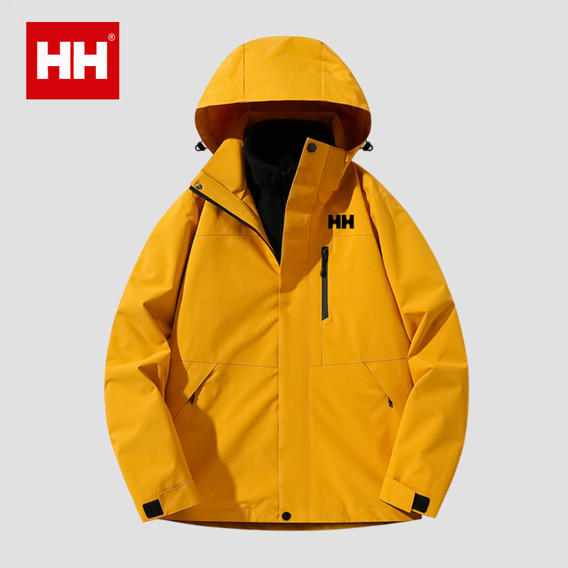 官方正品HH冲锋衣女款三合一冬季加绒加厚防风防水透气登山外套男