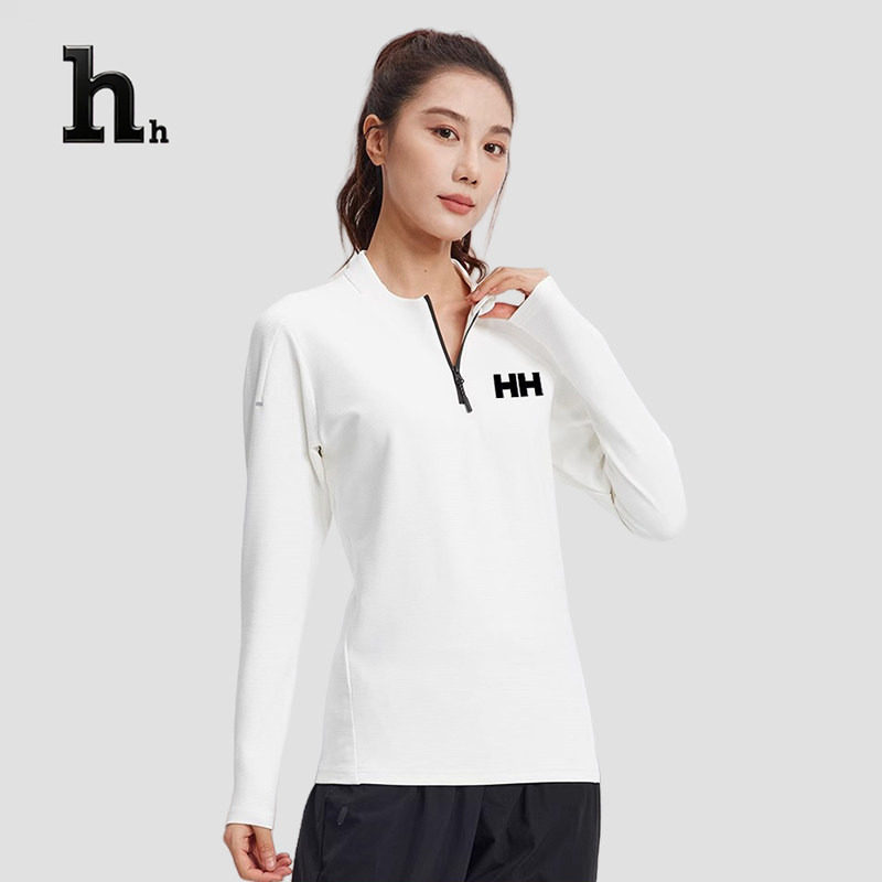 正品HH健身衣服女秋冬季训练瑜伽服立领卫衣户外跑步运动T恤