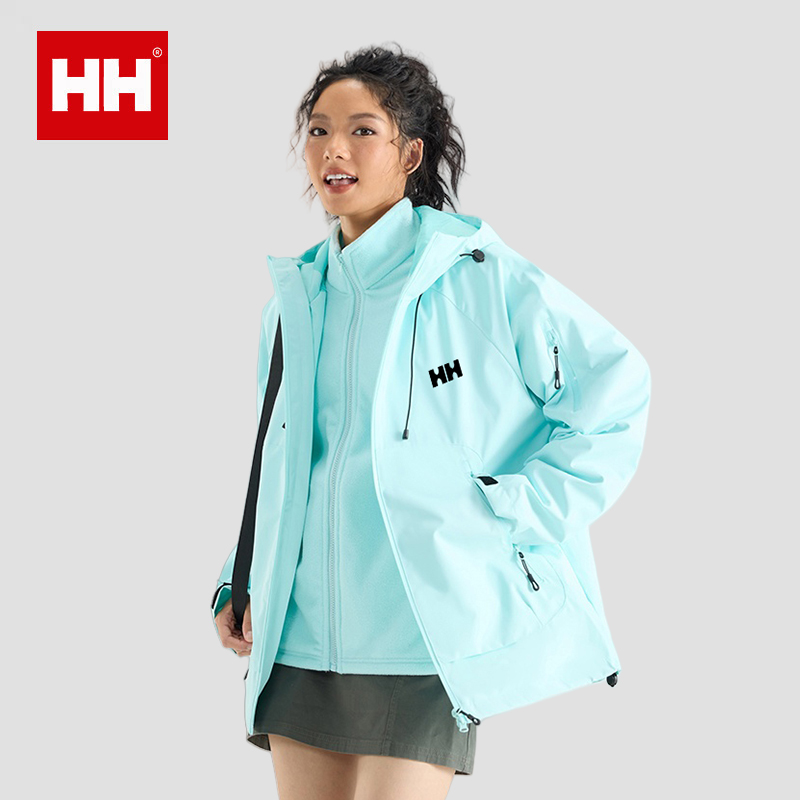 官方正品HH冲锋衣男女款2025新款三合一可拆卸户外防风防水登山服