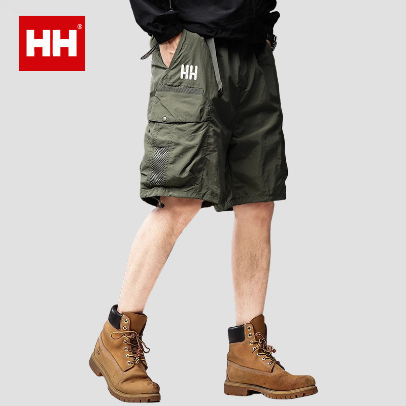 官方正品HH冰丝凉感工装短裤男款夏季外穿速干运动休闲五分裤中裤,男装,短裤,淘宝优惠券,粉丝福利购,淘宝优惠卷