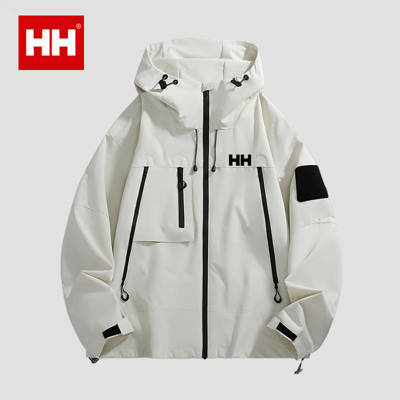 官方正品HH户外冲锋衣男春秋季新款宽松工装防风防水夹克情侣外套