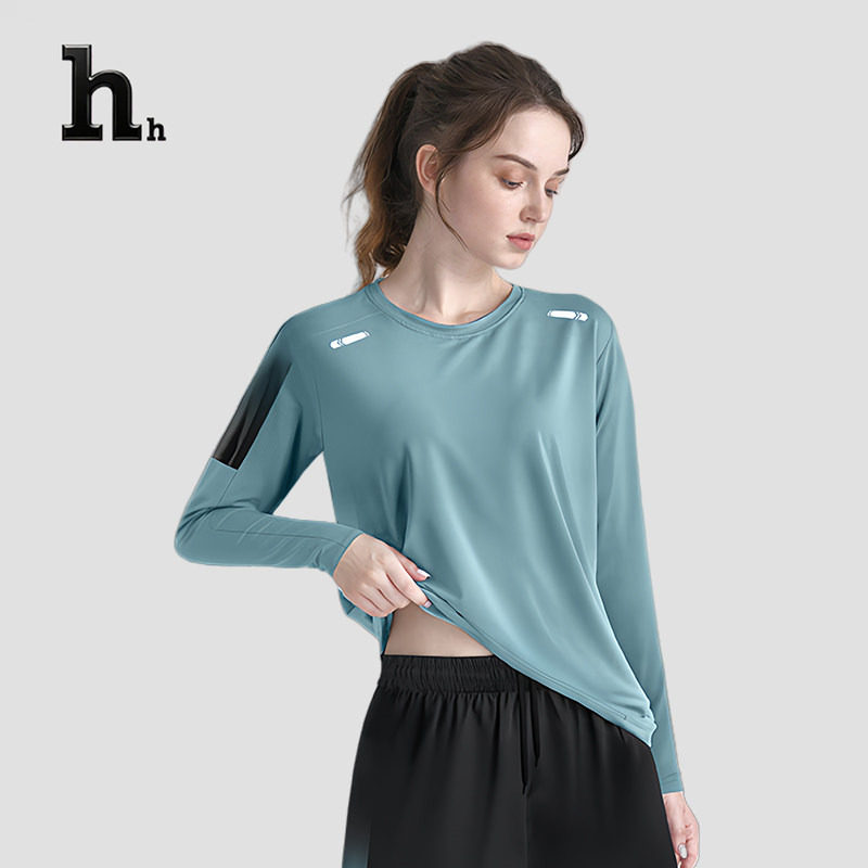正品HH运动套装女士健身服秋季跑步晨跑速干衣瑜伽骑行服新款