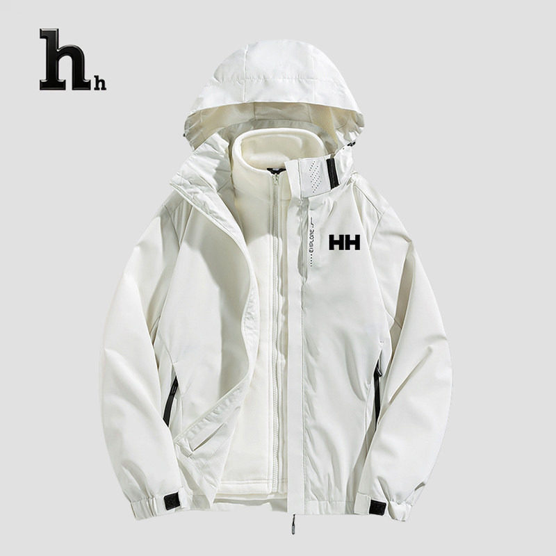 正品HH冲锋衣三合一男女款冬季加厚棉服可拆卸工装情侣外套潮图片