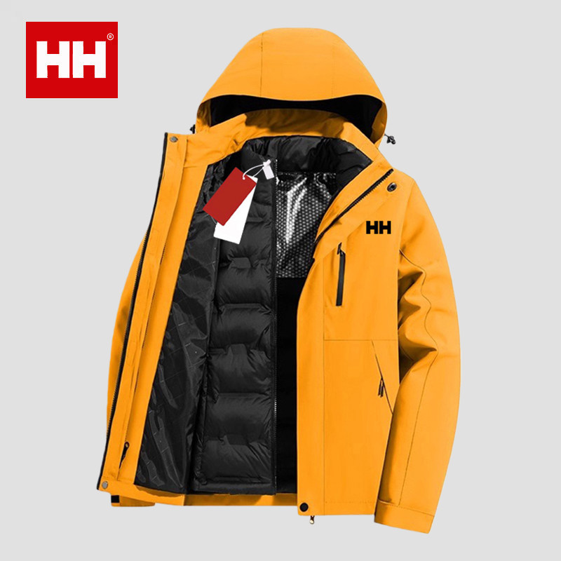 官方正品HH拼色冲锋衣男女秋冬季防风防水夹克三合一可拆卸羽绒服,户外/登山/野营/旅行用品,冲锋衣,淘宝优惠券,粉丝福利购,淘宝优惠卷