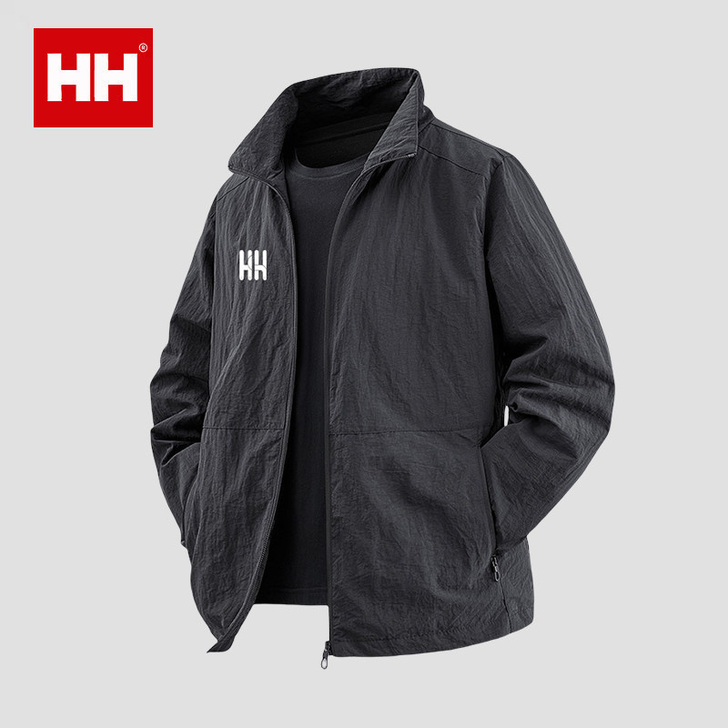 官方正品HH运动外套男春秋立领上衣骑行跑步风衣短款户外休闲夹克