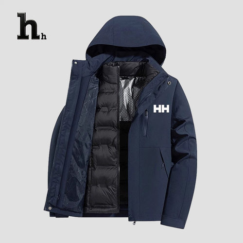 正品HH羽绒服男女2024新款冬季外套情侣滑雪服加厚保暖冲锋衣
