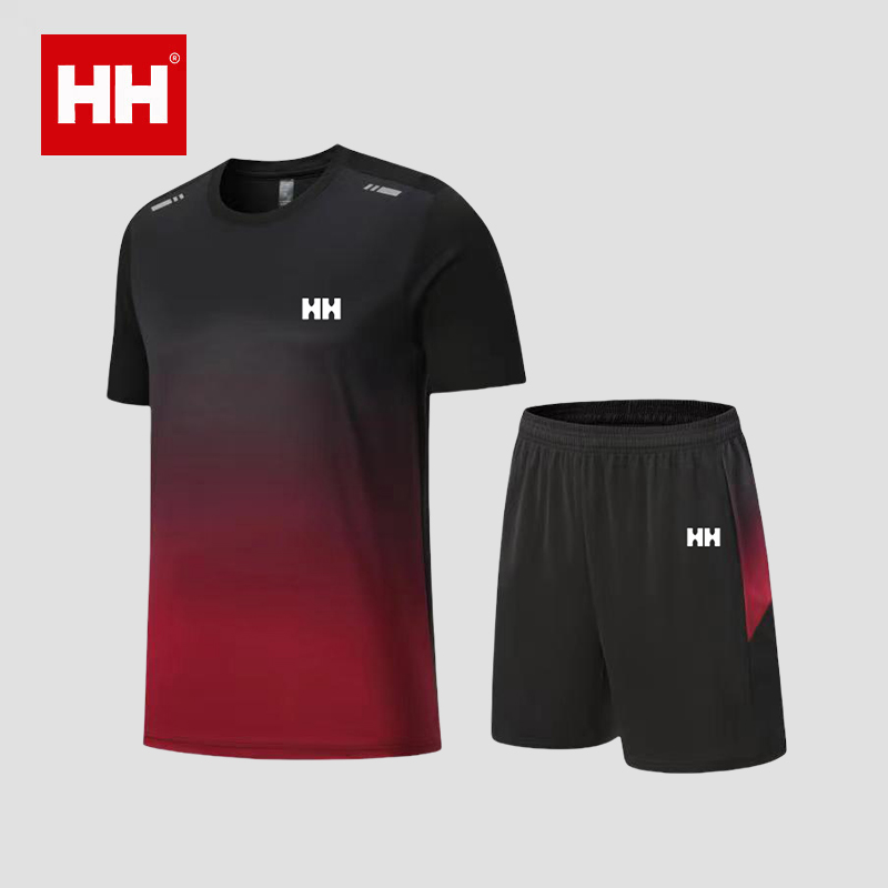 官方正品HH运动套装男夏季跑步T恤冰丝速干衣短袖短裤训练健身衣