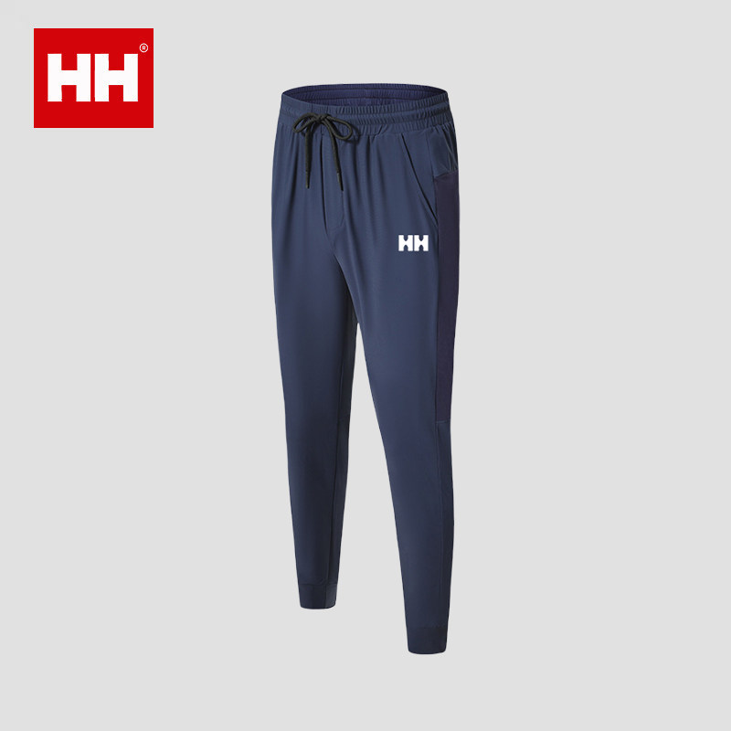 官方正品HH跑步长裤男士薄款速干运动健身裤松紧透气冰丝手机腰包