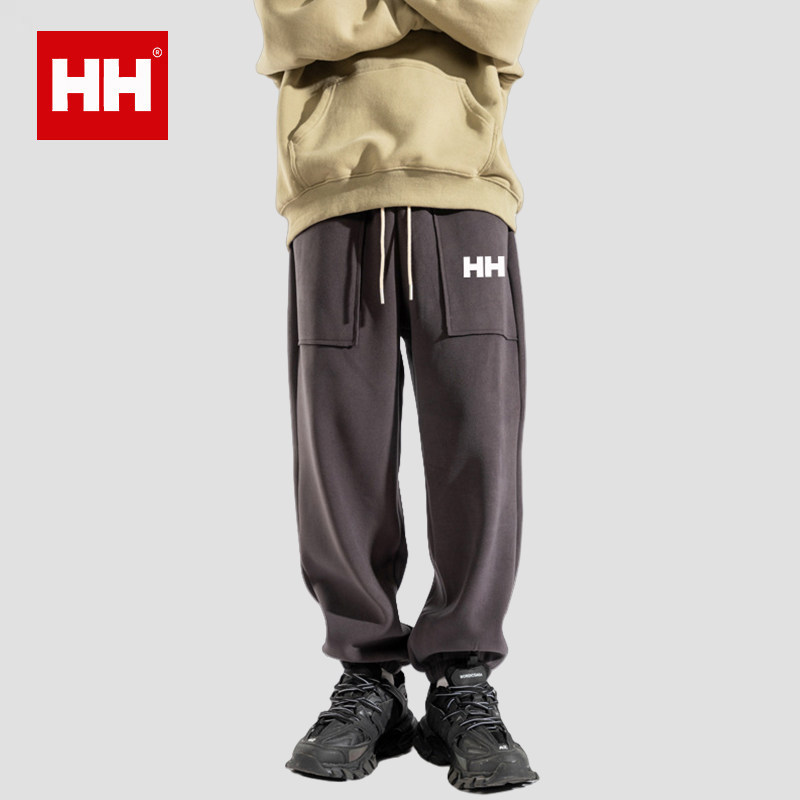 官方正品HH防风裤男款秋冬运动束脚裤休闲长裤子加绒加厚保暖卫裤