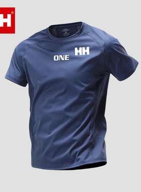 官方正品HH速干男士t恤夏冰丝运动短袖背心半袖透气跑步训练薄款