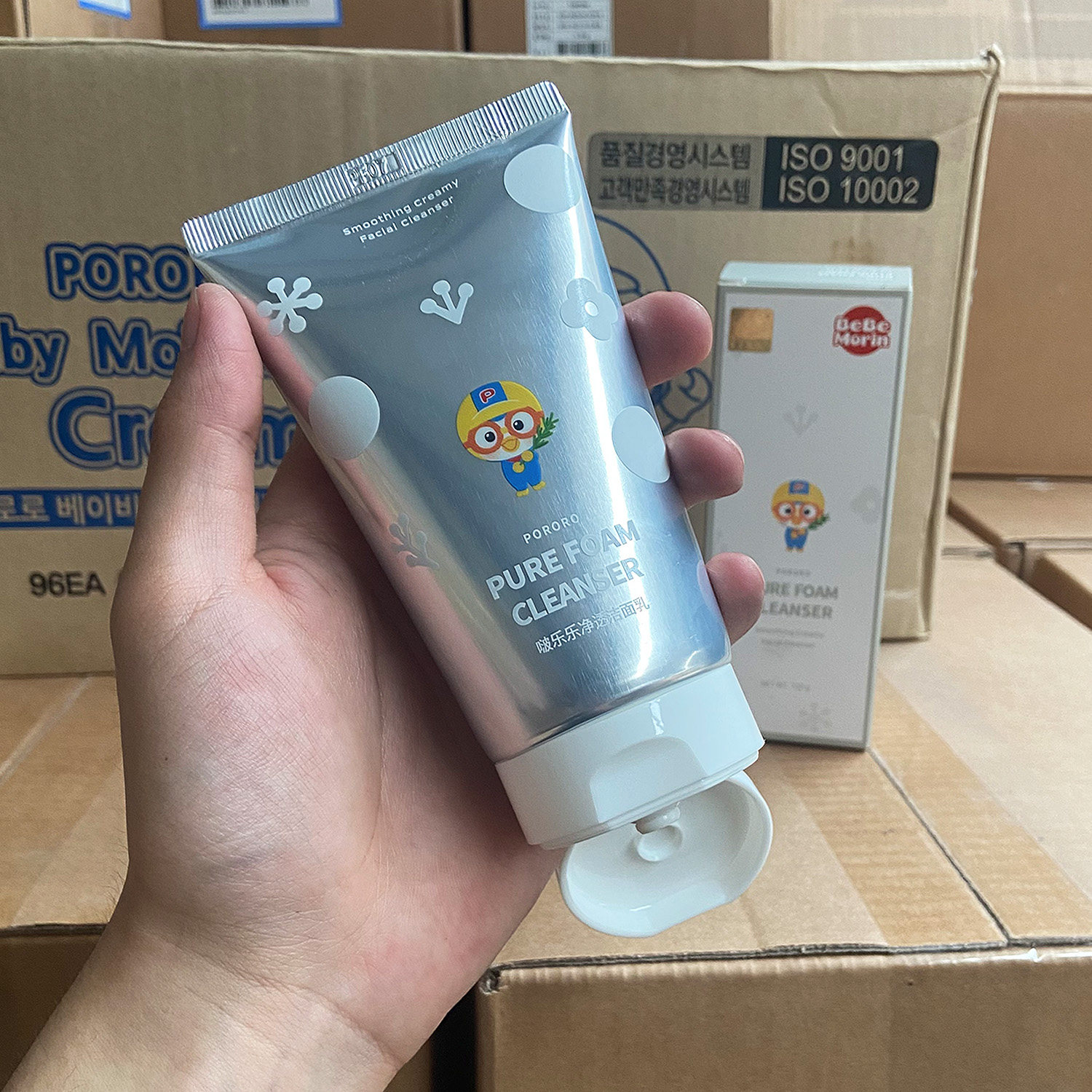 韩国pororo啵乐乐儿童洗面奶宝露露男孩女孩温和洁净泡沫洁面乳