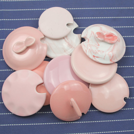 单卖创意北欧风ins配件盖子陶瓷粉色马克杯咖啡水杯圆形盖子通用