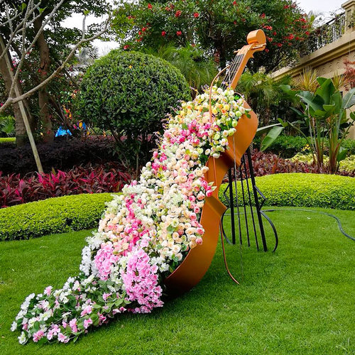 仿真道具婚庆大提琴庭院园林景观