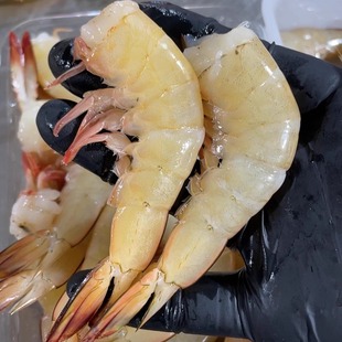 野生明虾虾尾新鲜白丁虾海鲜水产速冻大虾白虾冰海虾明虾虾尾