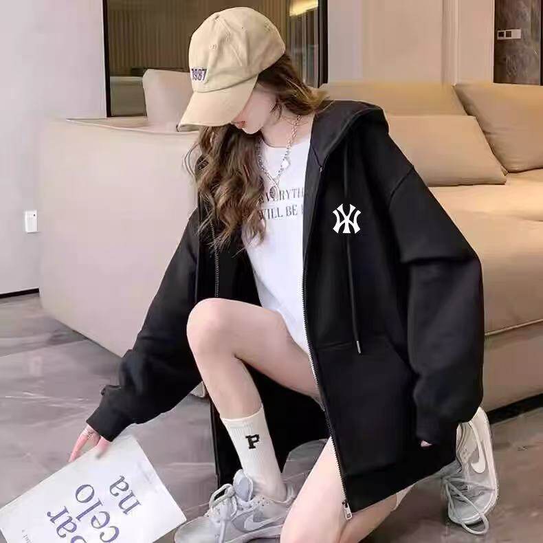 2026秋季连帽开衫卫衣女士百搭新款加厚拉链外套运动上衣情侣外套