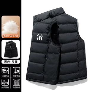 品牌2026年新款春秋季立领情侣双面穿羽绒马甲女透气羽绒服外套男