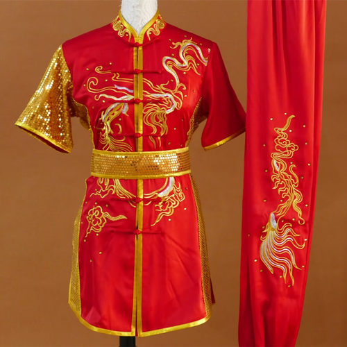迎春刺绣龙专业武术比赛服男女