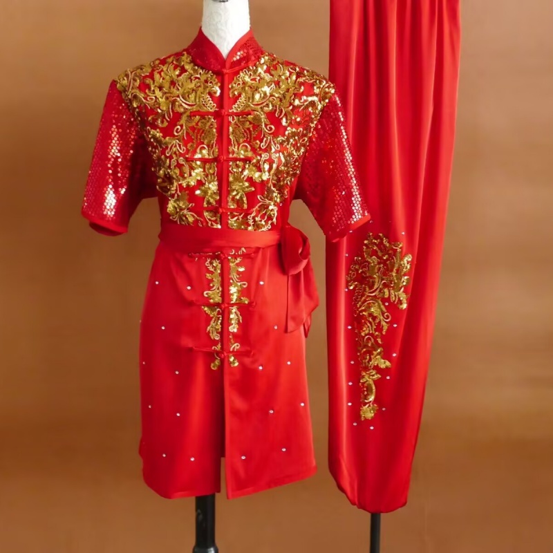 迎春新款亮片绣专业武术比赛服