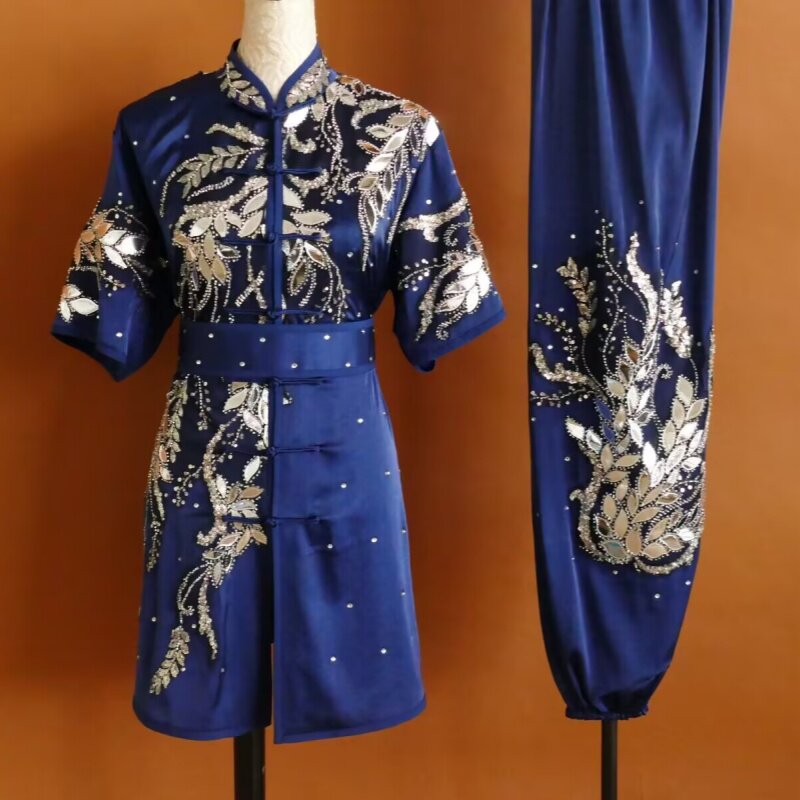 颐和迎春新款亮片专业武术比赛服青少年儿童练功表演服长拳南拳服