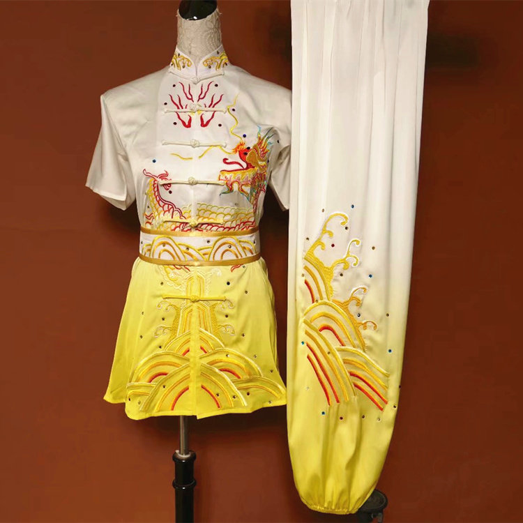 刺绣龙武术表演服少年儿童练功服成人比赛服长拳南拳服团体演出服
