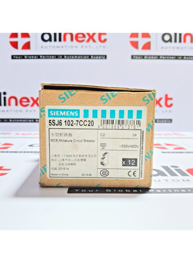 批量 12 件 西门子 Sentron MCB 5SJ6 102-7CC20