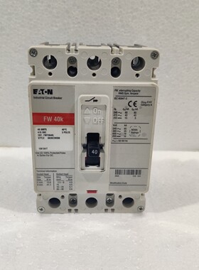 Eaton FWF3040L Type FW 40K Circuit Breaker 40 Amp 3 Pole