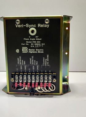 巴斯勒电气零件编号 9088800102 RS 250 VERI SYNC 继电器