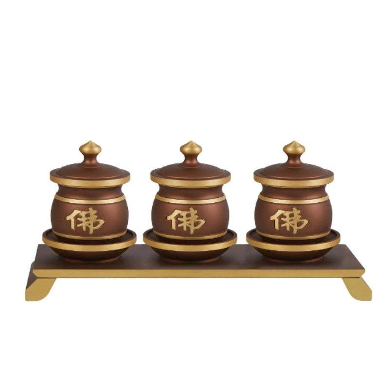 台湾纯铜酒杯拜神佛前财神酒杯供水杯供佛杯家用净水杯观音圣水杯