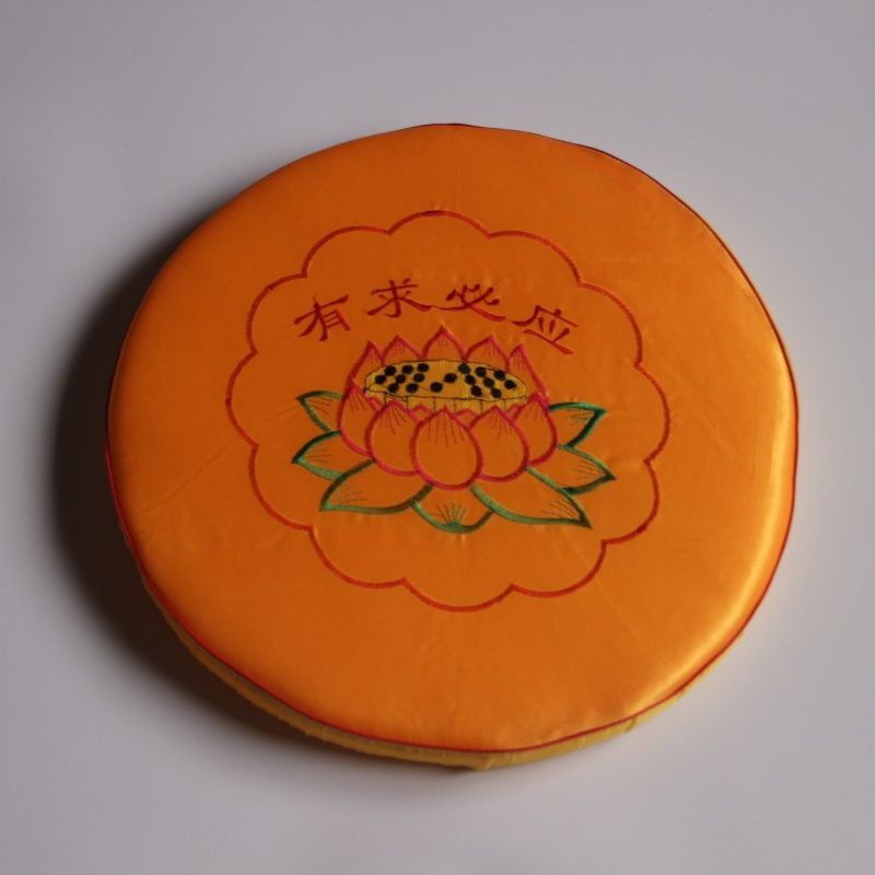 佛堂跪垫家用寺庙莲花拜佛圆形佛垫加厚打坐拆洗跪拜蒲团磕头坐垫