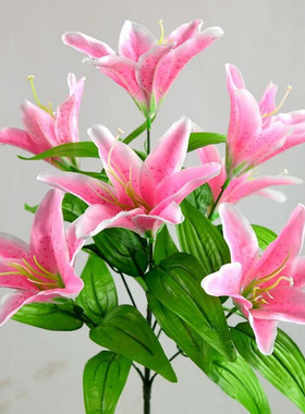 仿真花百合花仿真花供佛百合花