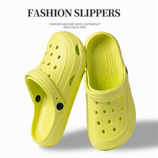 女生外穿情侣包头拖女凉拖鞋 男士 女居家鞋 男洞洞鞋 女凉拖鞋 洞洞鞋