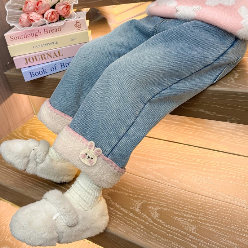 过冬裤子女童秋装时髦保暖洋气