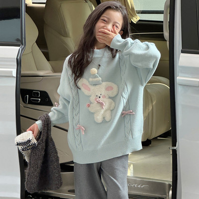 针织衫女童洋气上衣时髦衣服保暖