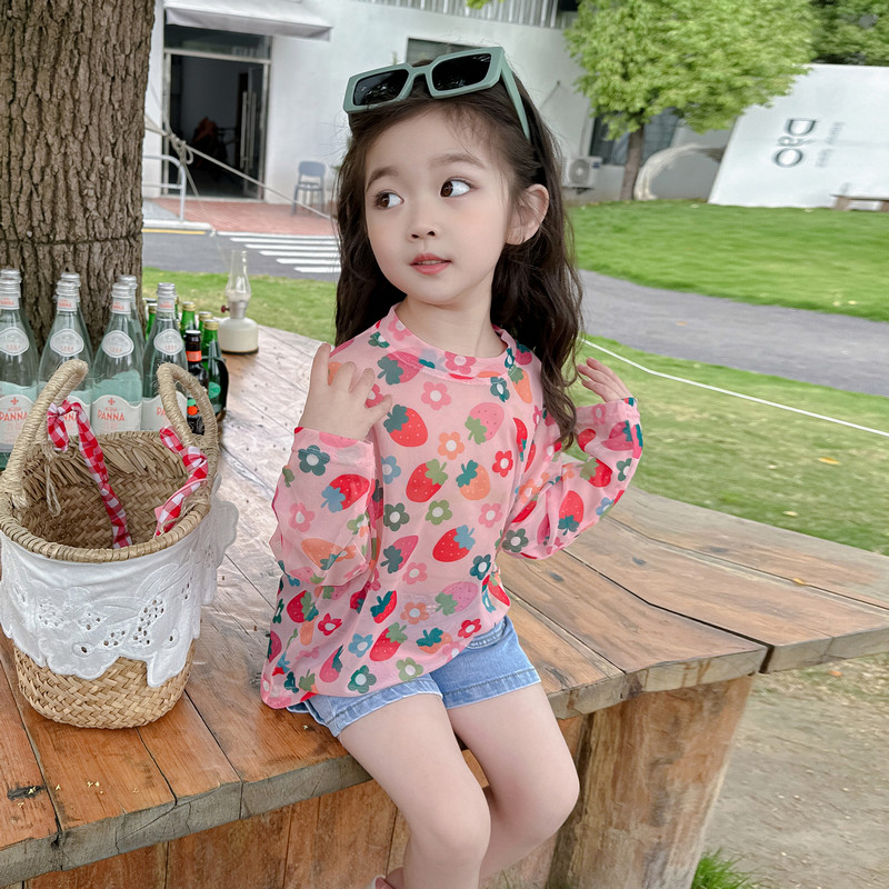卡通套头防晒衣夏季女宝宝