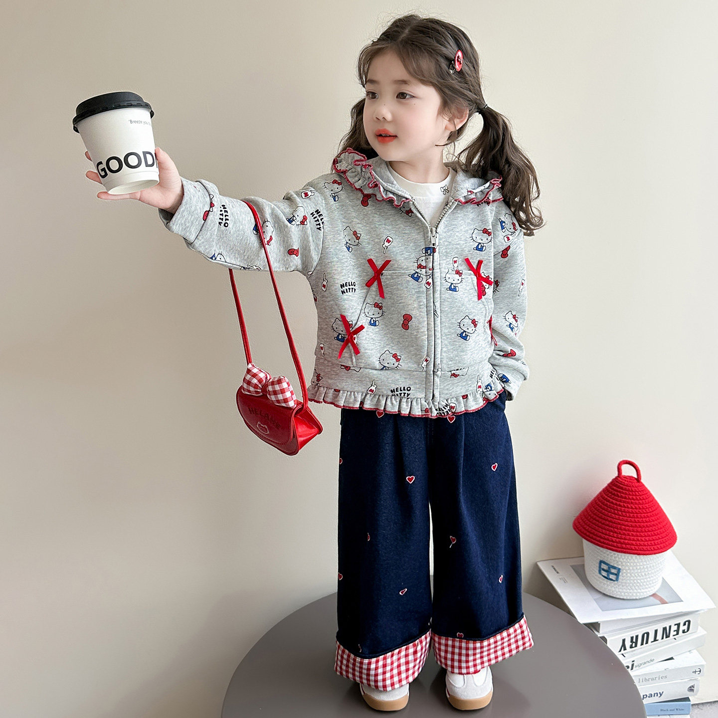 免搭配~女童卫衣外套套装刺绣宝宝牛仔裤两件套洋气春装小童衣服,童装/婴儿装/亲子装,套装,淘宝优惠券,粉丝福利购,淘宝优惠卷