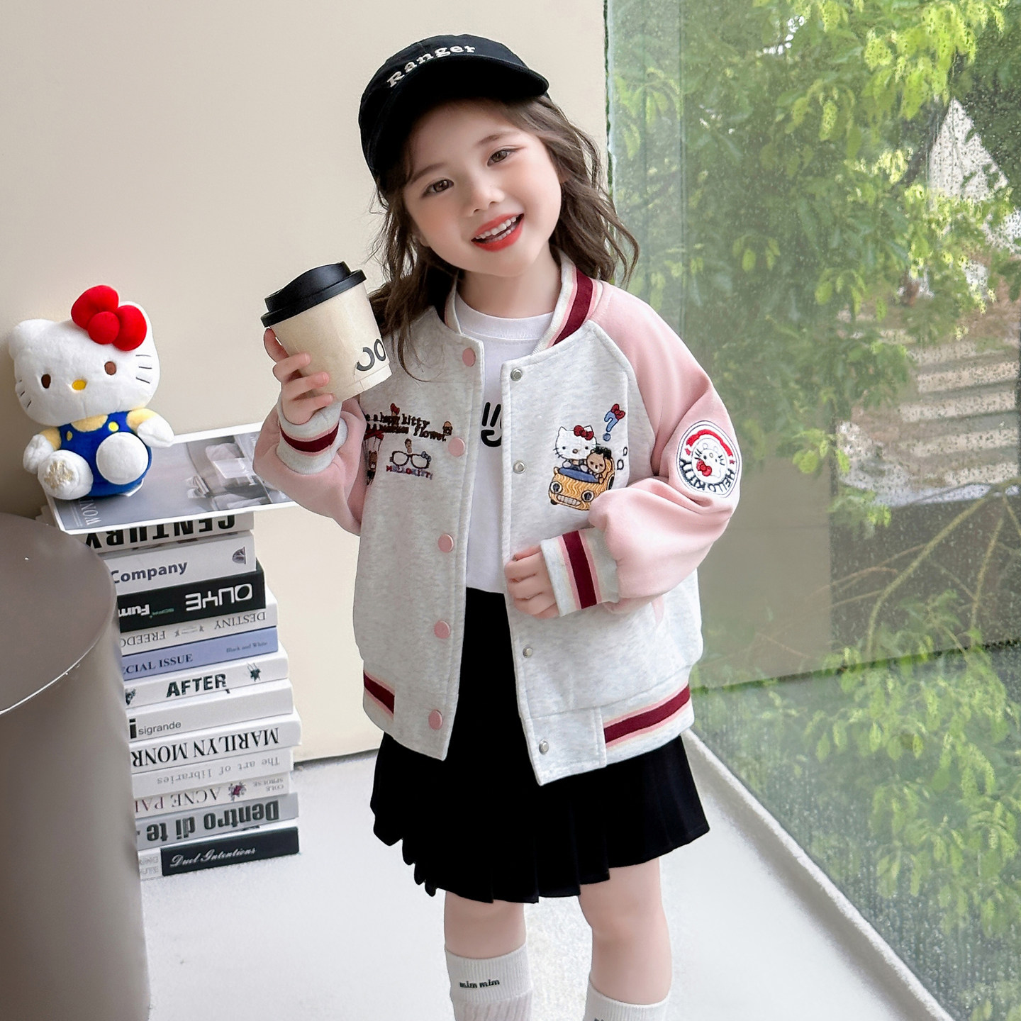 重工刺绣~女童棒球服休闲宝宝卫衣运动上衣儿童春装外套猫咪流行,童装/婴儿装/亲子装,普通外套,淘宝优惠券,粉丝福利购,淘宝优惠卷